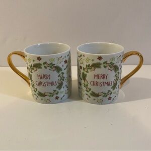 Ciroa With Love “Merry Christmas” Porcelain Mug With Real Gold Accents